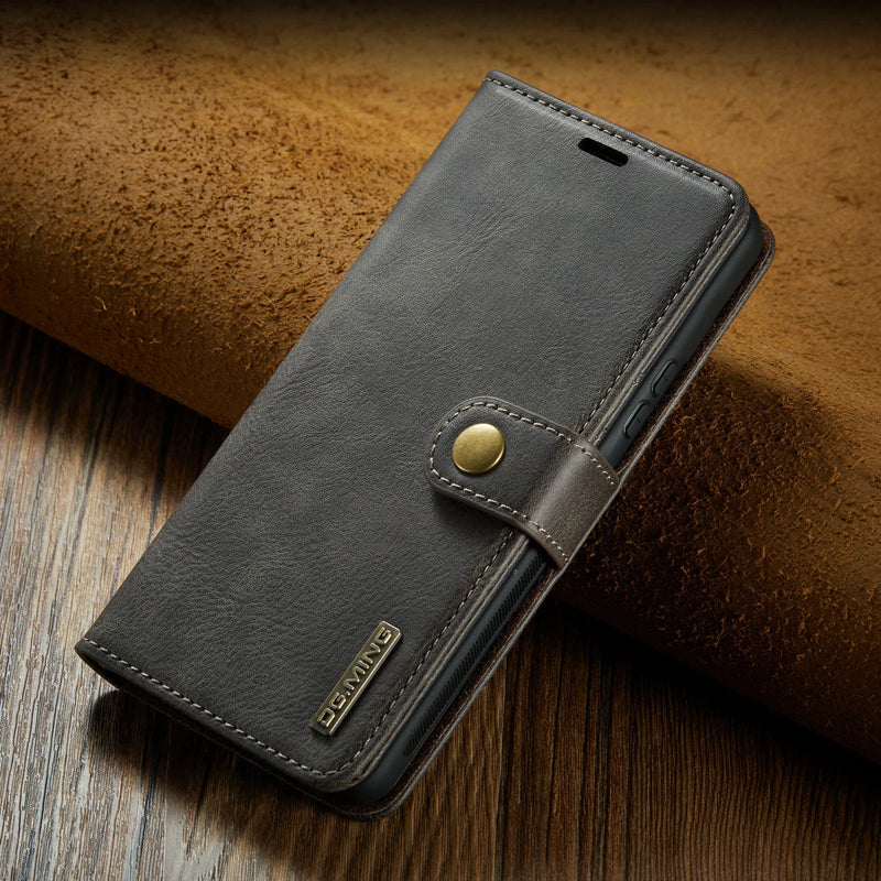 Removable Flip Wallet Samsung Case-Exoticase-Galaxy S23 Ultra-Grey-