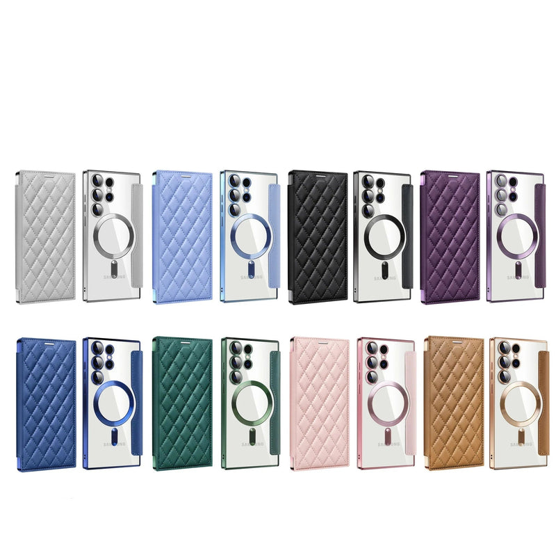 Rhombus Lattice Samsung Wallet Case-Exoticase-Exoticase