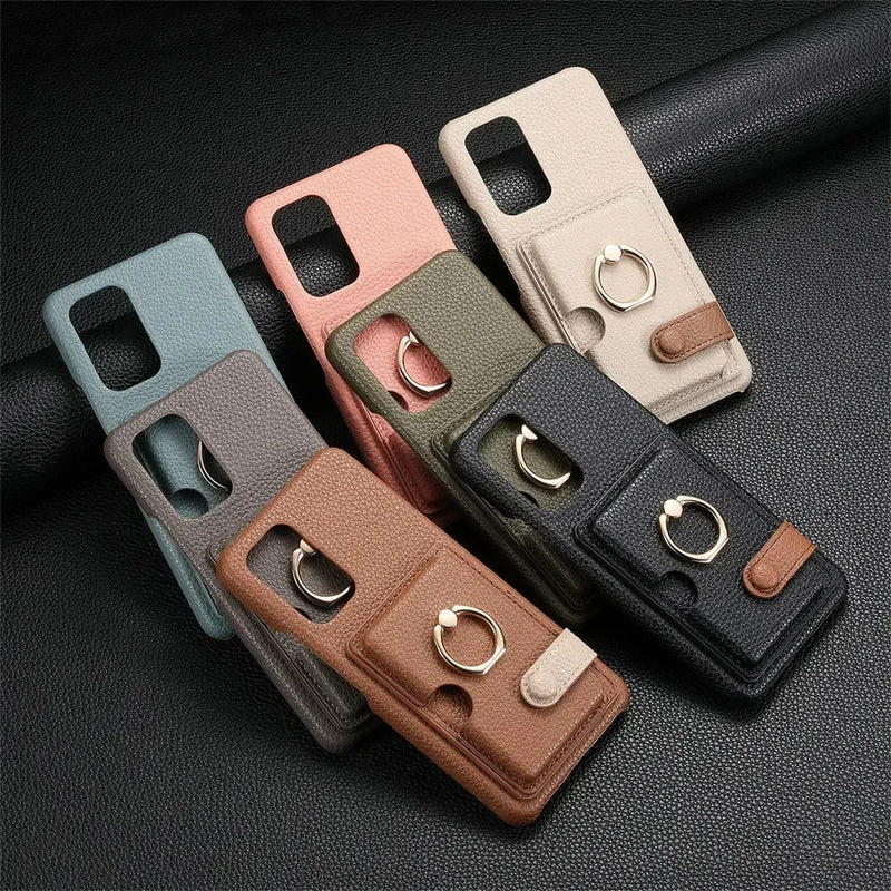 RingLoop Clasp PU Leather Samsung Wallet Case-Exoticase-Exoticase
