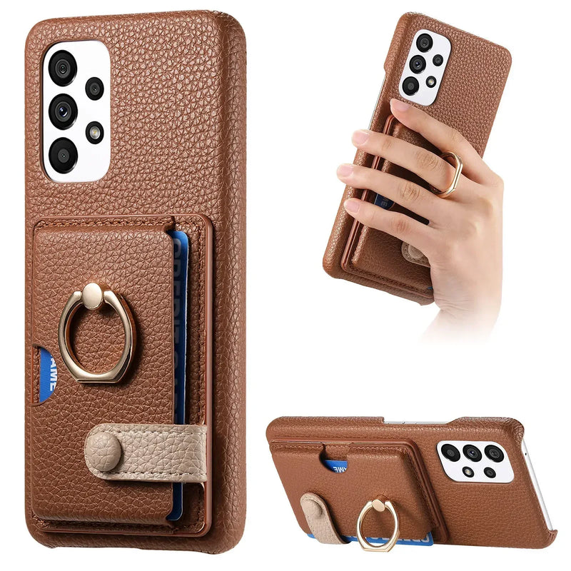 RingLoop Clasp PU Leather Samsung Wallet Case-Exoticase-Exoticase