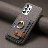 RingLoop Clasp PU Leather Samsung Wallet Case-Exoticase-Gray-Galaxy S25 Ultra-Exoticase