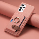 RingLoop Clasp PU Leather Samsung Wallet Case-Exoticase-Pink-Galaxy S25 Ultra-Exoticase