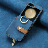 RingLoop Clasp Zipper Samsung Z Flip Case-Exoticase-Blue-Z Flip 7-Exoticase
