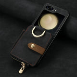 RingLoop Clasp Zipper Samsung Z Flip Case-Exoticase-Black-Z Flip 7-Exoticase