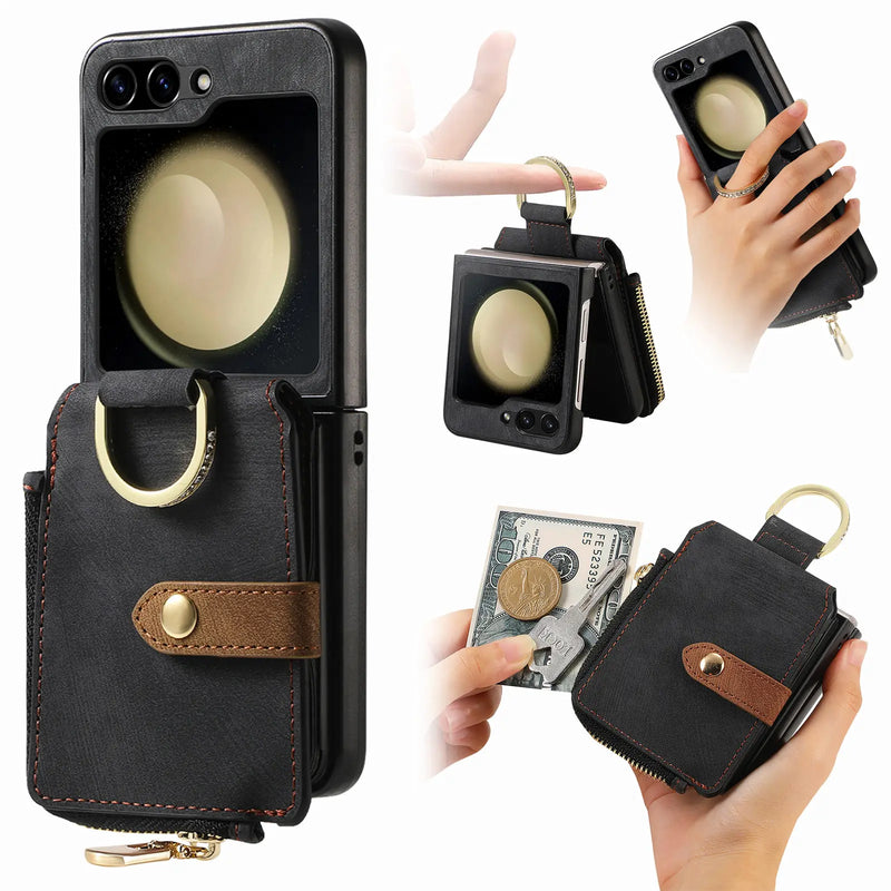 RingLoop Clasp Zipper Samsung Z Flip Case-Exoticase-Exoticase