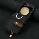 RingLoop Clasp Zipper Samsung Z Flip Case-Exoticase-Black-Z Flip 7-Exoticase