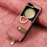 RingLoop Clasp Zipper Samsung Z Flip Case-Exoticase-Pink-Z Flip 7-Exoticase