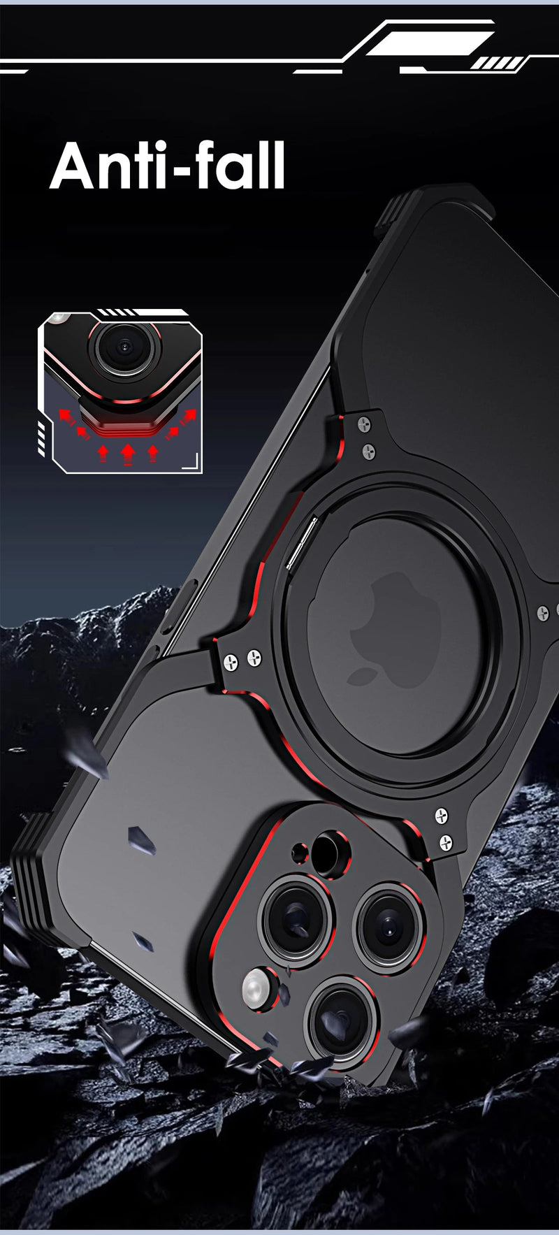 Robust Metal Frame With Ring for iPhone-Exoticase-Exoticase