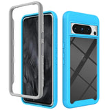 Rugged Armor Shockproof Two Layer Google Pixel Bumper Case-Exoticase-For Pixel 8 Pro-Light Blue-