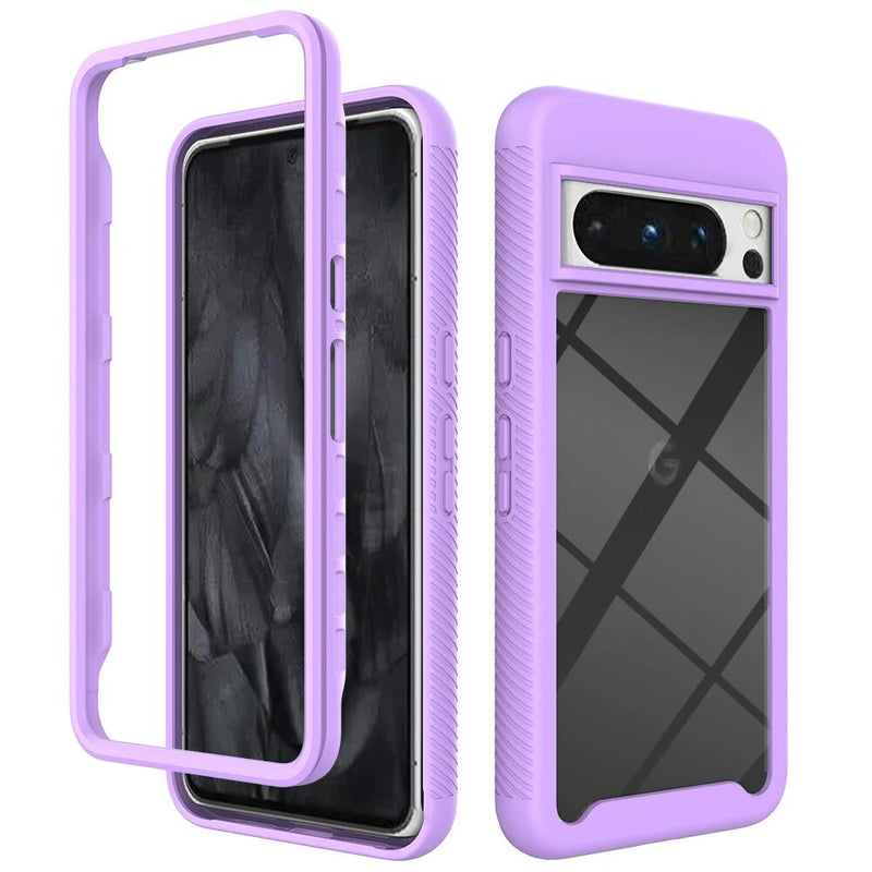 Rugged Armor Shockproof Two Layer Google Pixel Bumper Case-Exoticase-For Pixel 8 Pro-Light Purple-