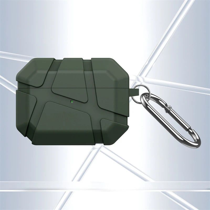 Rugged Shockproof AirPods Case with Carabiner Clip-Exoticase-Green-For AirPods Pro 3-Exoticase