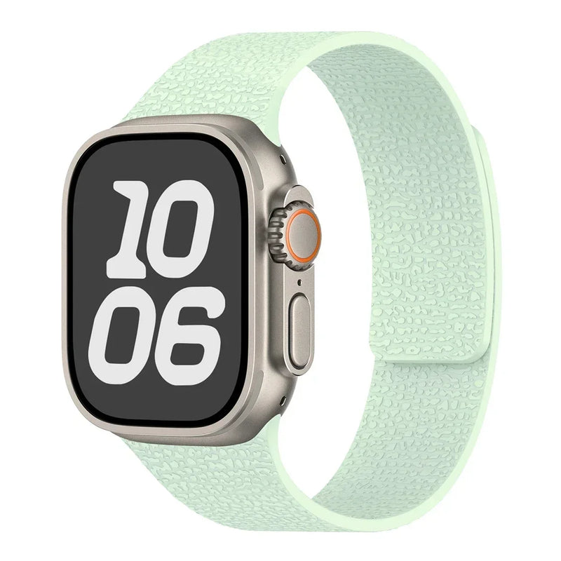 Rugged Textured Silicone Magnetic Apple Watch Strap-Exoticase-Mint-38mm 40mm 41mm 42mm-Exoticase