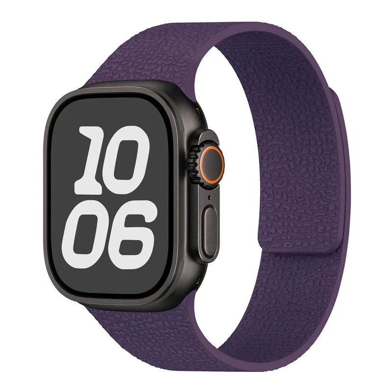 Rugged Textured Silicone Magnetic Apple Watch Strap-Exoticase-Purple-38mm 40mm 41mm 42mm-Exoticase