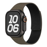 Rugged Textured Silicone Magnetic Apple Watch Strap-Exoticase-Olives Black-38mm 40mm 41mm 42mm-Exoticase