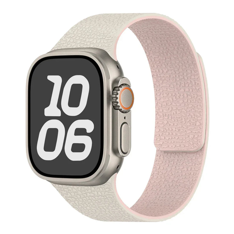 Rugged Textured Silicone Magnetic Apple Watch Strap-Exoticase-Starlight Pink-38mm 40mm 41mm 42mm-Exoticase