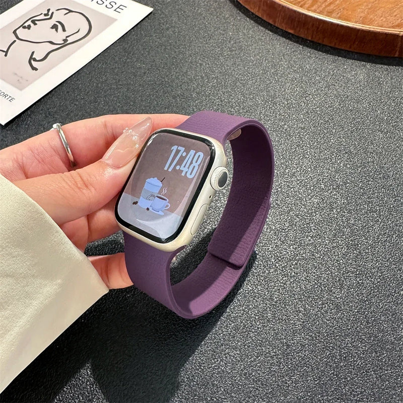 Rugged Textured Silicone Magnetic Apple Watch Strap-Exoticase-Exoticase