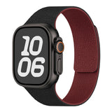 Rugged Textured Silicone Magnetic Apple Watch Strap-Exoticase-Black Wine Red-38mm 40mm 41mm 42mm-Exoticase