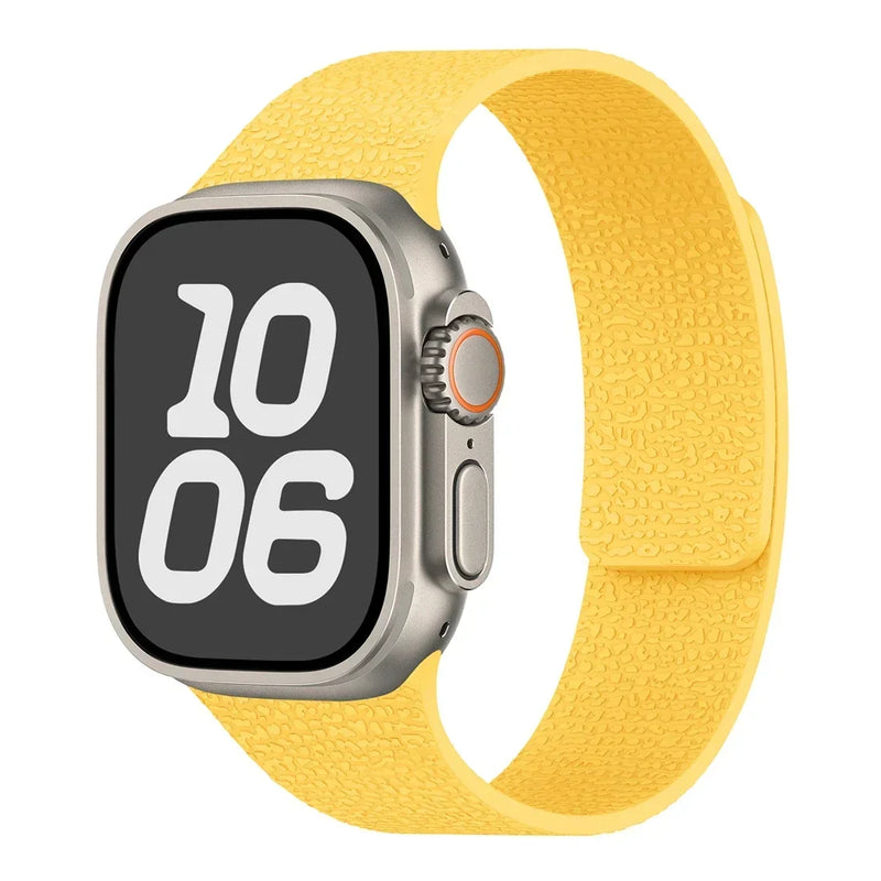 Rugged Textured Silicone Magnetic Apple Watch Strap-Exoticase-Bright Sunny-38mm 40mm 41mm 42mm-Exoticase