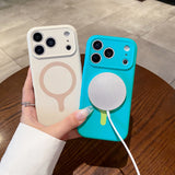 Magnetic Silicone iPhone Case with Contrast Ring