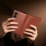 Premium Genuine Cowhide Leather Fold 8 Wallet Case