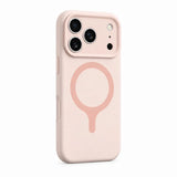 Magnetic Silicone iPhone Case with Contrast Ring