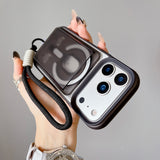 JellyFrost Clear iPhone Case with Wallet and Strap