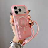JellyFrost Clear iPhone Case with Wallet and Strap