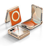 Plated PU Leather Motorola Razr Case with Ring