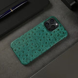 Ostrich Genuine Leather iPhone Case