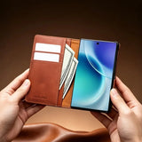 Premium Genuine Cowhide Leather Fold 8 Wallet Case