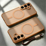 MatteSilicone MagSafe Samsung Case with Strap
