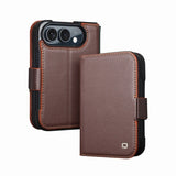 Premium Genuine Cowhide Leather iPhone Duo Wallet Case