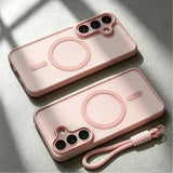 MatteSilicone MagSafe Samsung Case with Strap