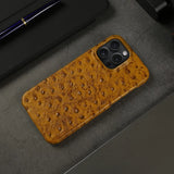 Ostrich Genuine Leather iPhone Case