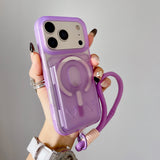JellyFrost Clear iPhone Case with Wallet and Strap
