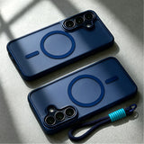 MatteSilicone MagSafe Samsung Case with Strap