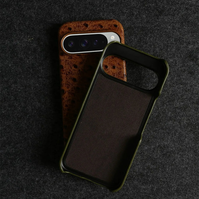 Ostrich Genuine Leather Google Pixel Case