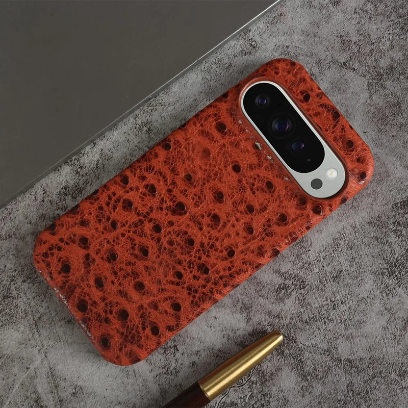Ostrich Genuine Leather Google Pixel Case