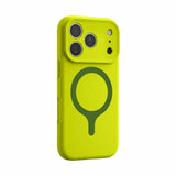 Magnetic Silicone iPhone Case with Contrast Ring