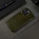 Ostrich Genuine Leather iPhone Case