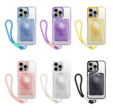 JellyFrost Clear iPhone Case with Wallet and Strap