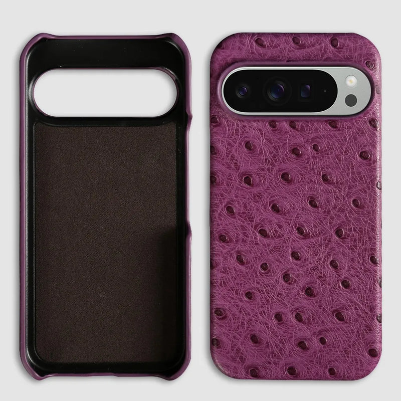 Ostrich Genuine Leather Google Pixel Case