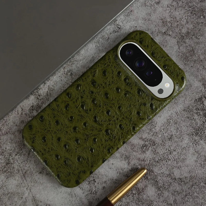 Ostrich Genuine Leather Google Pixel Case