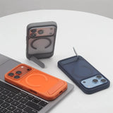 Matte Hard Silicone MagSafe iPhone Case with Stand Bracket