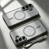 MatteSilicone MagSafe Samsung Case with Strap