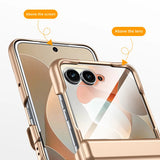 Plated PU Leather Motorola Razr Case with Ring