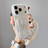 JellyFrost Clear iPhone Case with Wallet and Strap