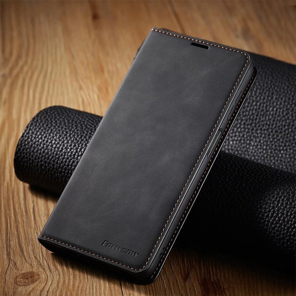Samsung Flip Wallet Case-Exoticase-For Samsung S23 Ultra-Black-