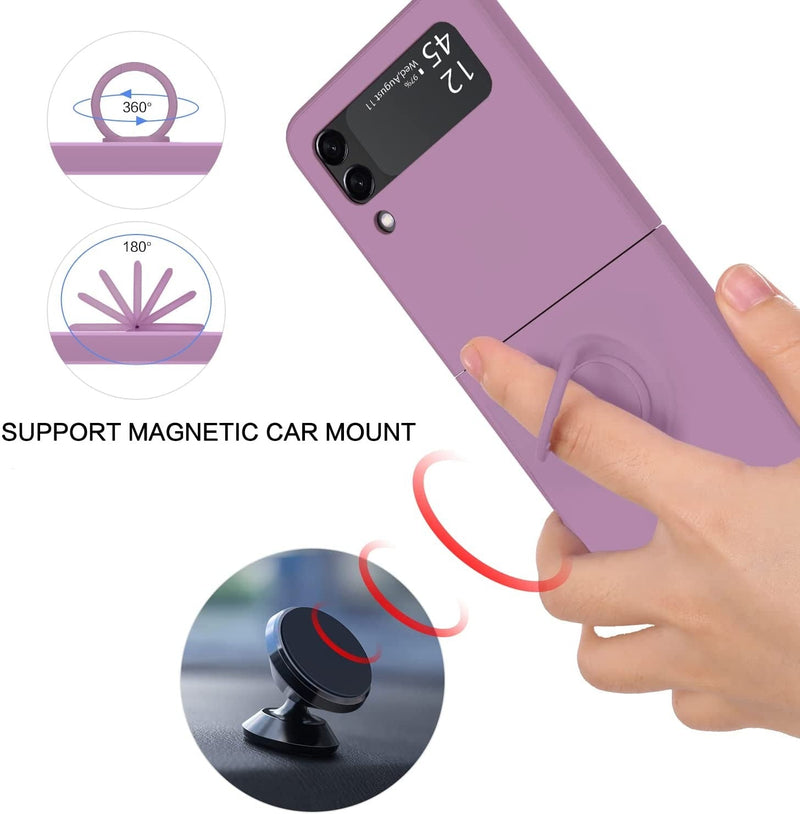 Samsung Galaxy Z Flip 5 Shockproof Silicone Case With Ring-Exoticase-