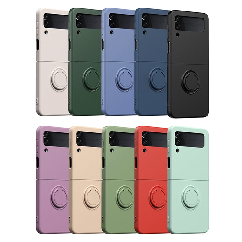 Samsung Galaxy Z Flip 5 Shockproof Silicone Case With Ring-Exoticase-